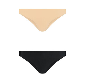 Bye Bra Bye Bra - Invisible Brazilian Nude + Black L