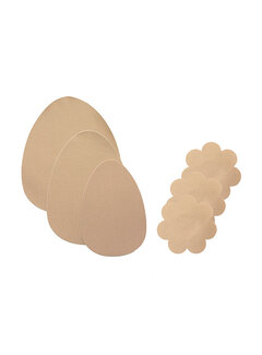 Bye Bra Bye Bra - Breast Lift Pads + Satin Nipple Covers D-F Nude