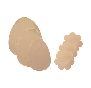 Bye Bra Bye Bra - Breast Lift Pads + Satin Nipple Covers D-F Nude