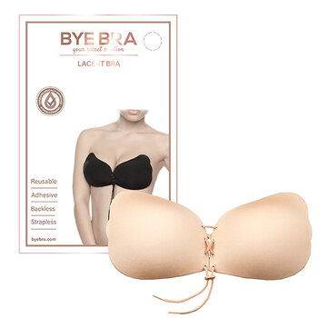 Bye Bra Bye Bra  - Lace-It Bra Cup E Nude