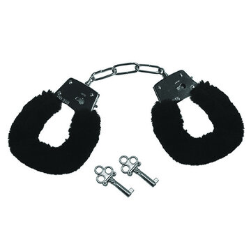 Sportsheets Sportsheets - Sex & Mischief Furry Handcuffs Black