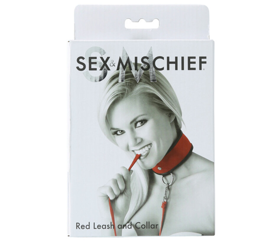 Sportsheets - Sex & Mischief Red Leash & Collar