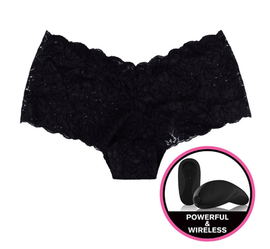 Secrets Vibrating Panties - Lace Boyshort Black