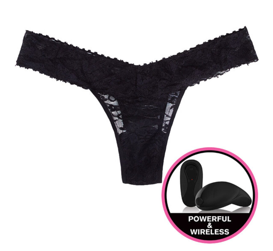 Secrets Vibrating Panties - Lace Thong Black