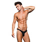 Envy - Microfiber Lowrise Zip Thong S/M Black