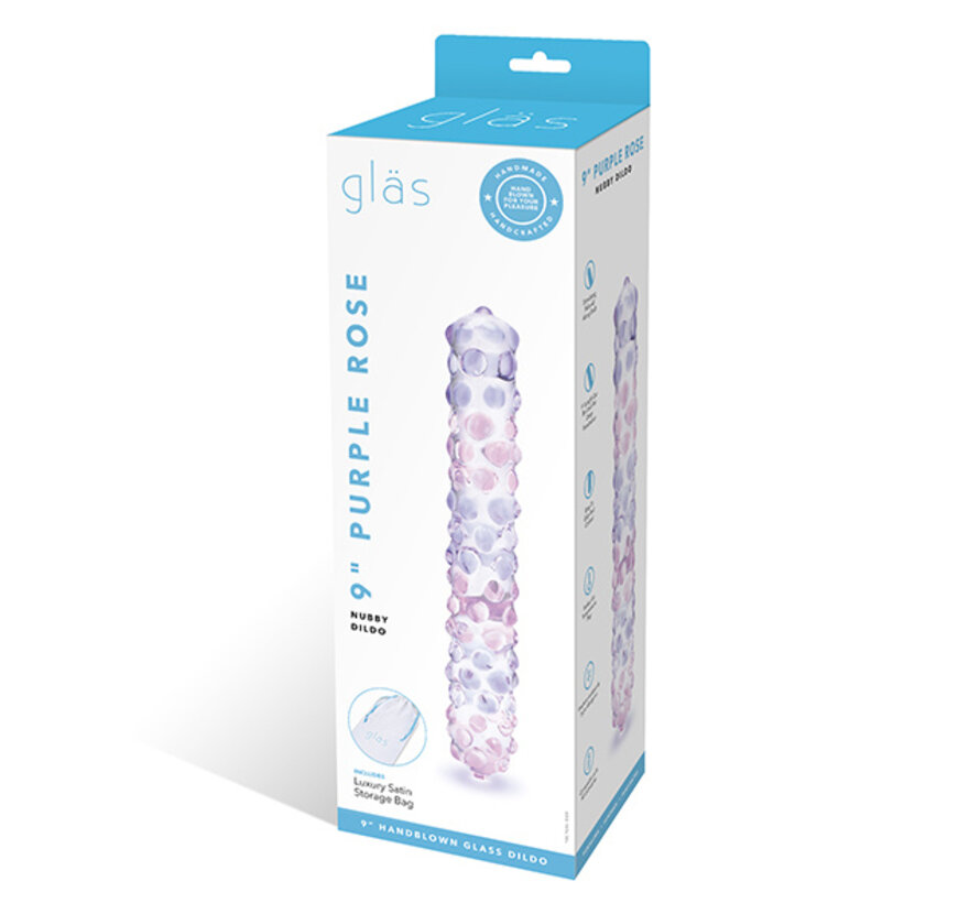 Glas - Purple Rose Nubby Dildo