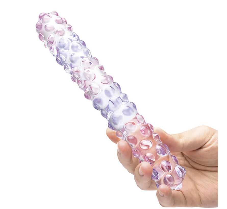 Glas - Purple Rose Nubby Dildo