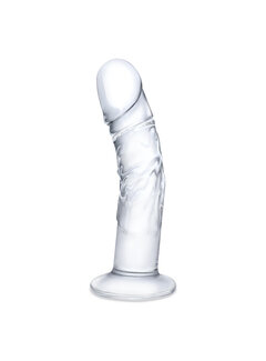 Glas Glas - Curved Realistic Glass Dildo With Veins