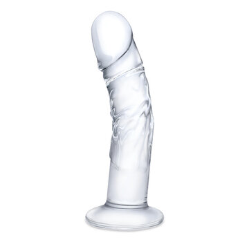 Glas Glas - Curved Realistic Glass Dildo With Veins