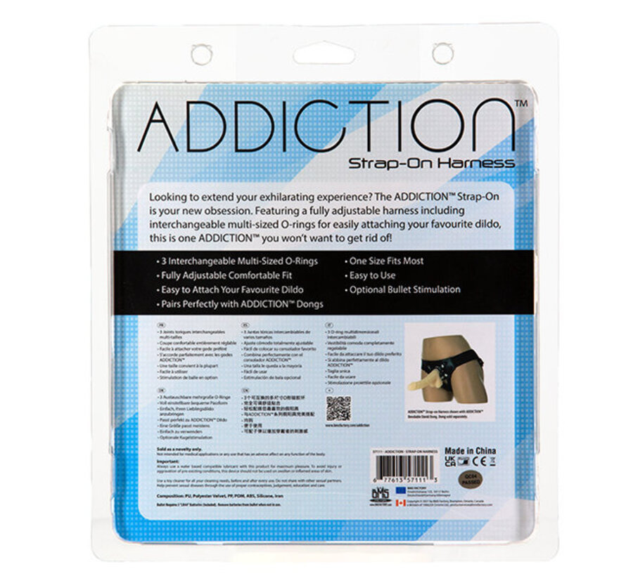 Addiction - Strap-On Harness One Size Fits Most Zwart