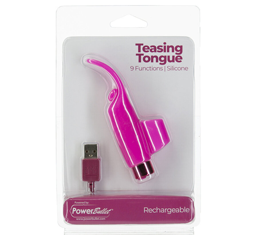 PowerBullet - Teasing Tongue met Mini Bullet 9 Standen Roze