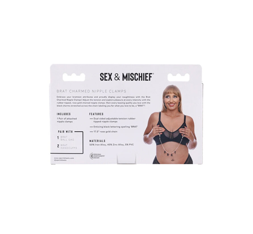 Sportsheets - Sex & Mischief Brat Charmed Nipple Clamps