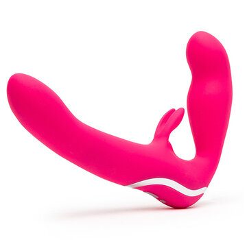 Happy Rabbit Happy Rabbit - Strapless Strap-On Rabbit Vibe Roze