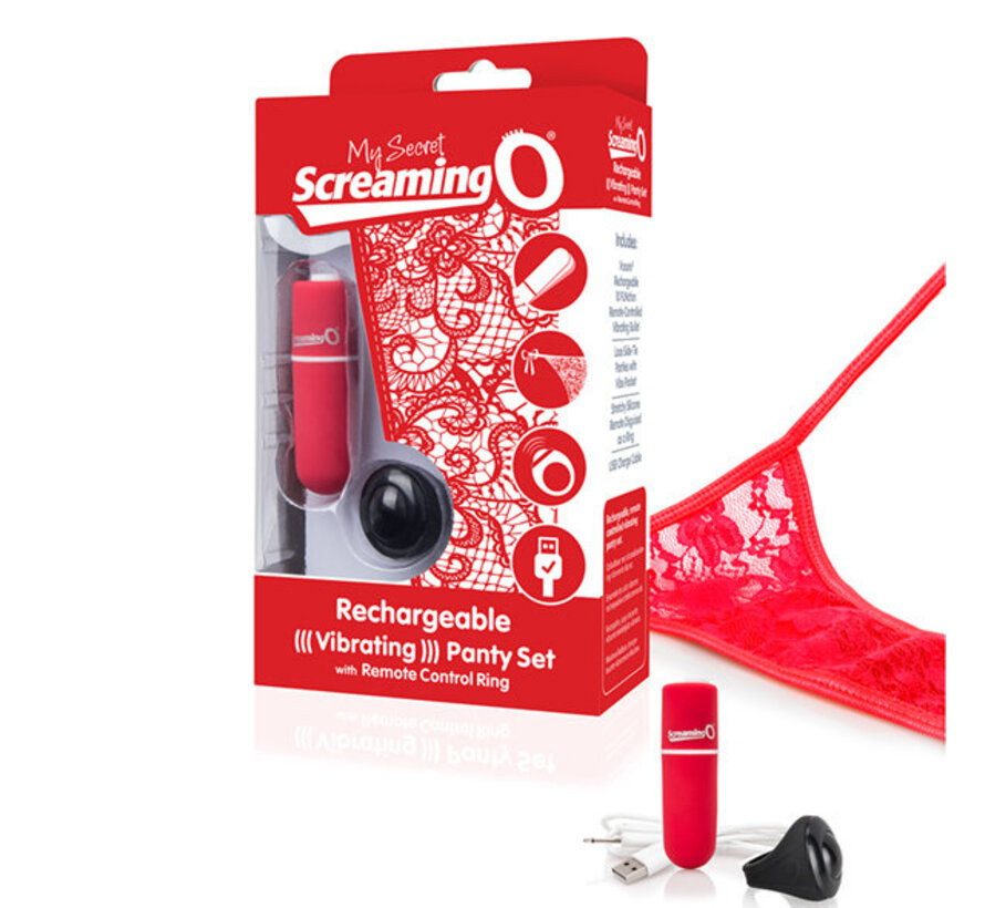 The Screaming O - Charged Remote Control Panty Vibe Rood