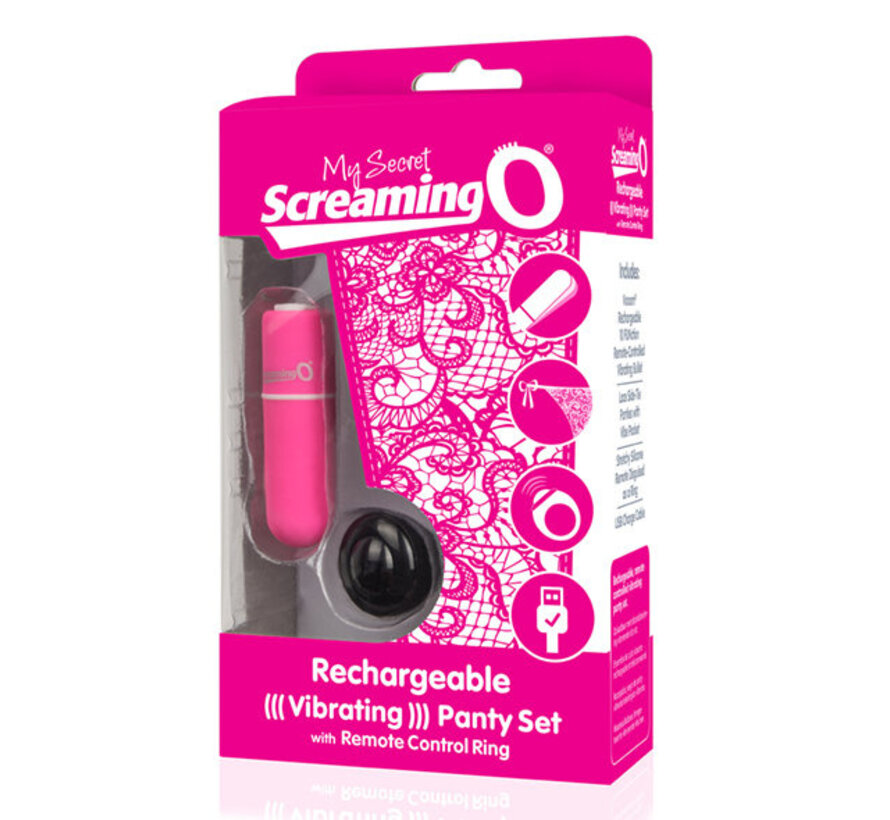 The Screaming O - Charged Remote Control Panty Vibe Roze