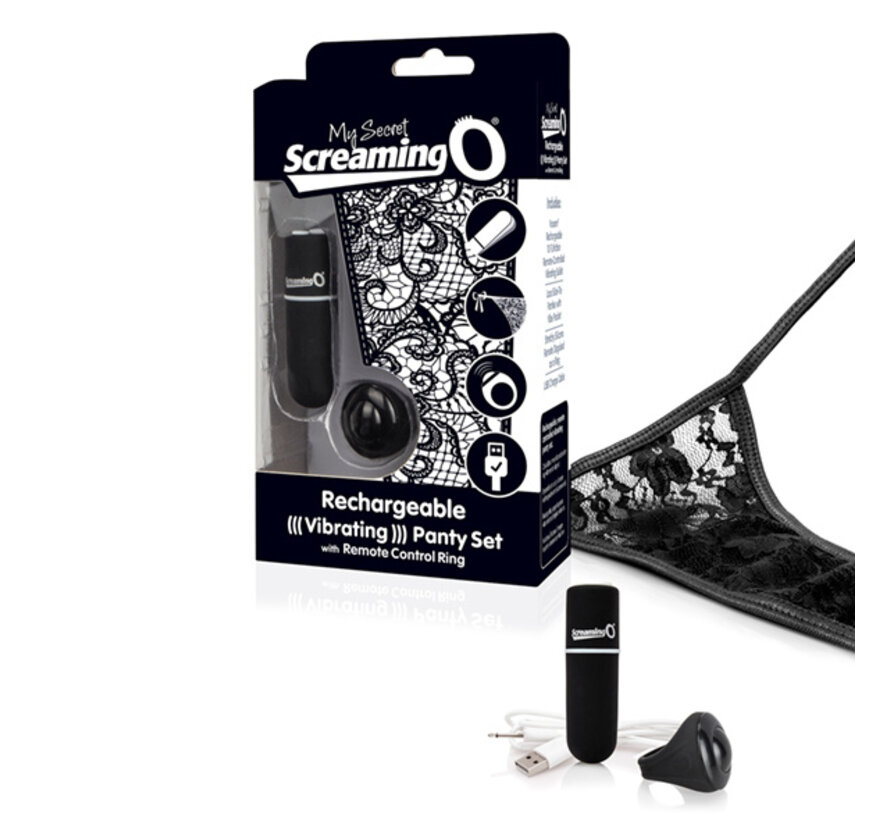 The Screaming O - Charged Remote Control Panty Vibe Zwart