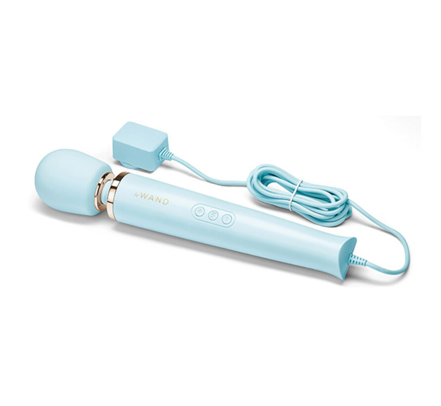 Le Wand - Krachtige Plug-In Vibrerende Massager Blauw