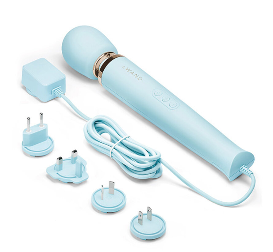 Le Wand - Krachtige Plug-In Vibrerende Massager Blauw