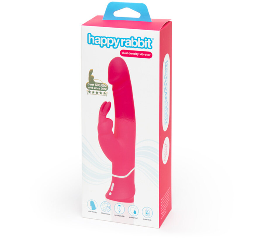 Happy Rabbit - Realistic Dual Density Rabbit Vibrator Roze