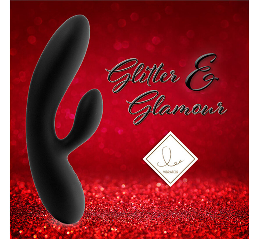 FeelzToys - Lea Rabbit Vibrator Zwart (Glitter)