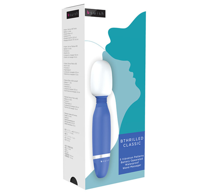 B Swish - bthrilled Classic Wand Vibrator Denim