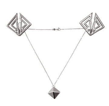 LOCKINK - Adjustable Nipple Clamps with Heavy Pendant Gray