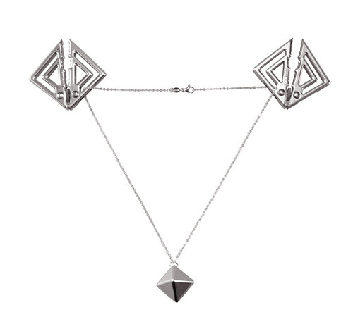 LOCKINK - Adjustable Nipple Clamps with Heavy Pendant Gray