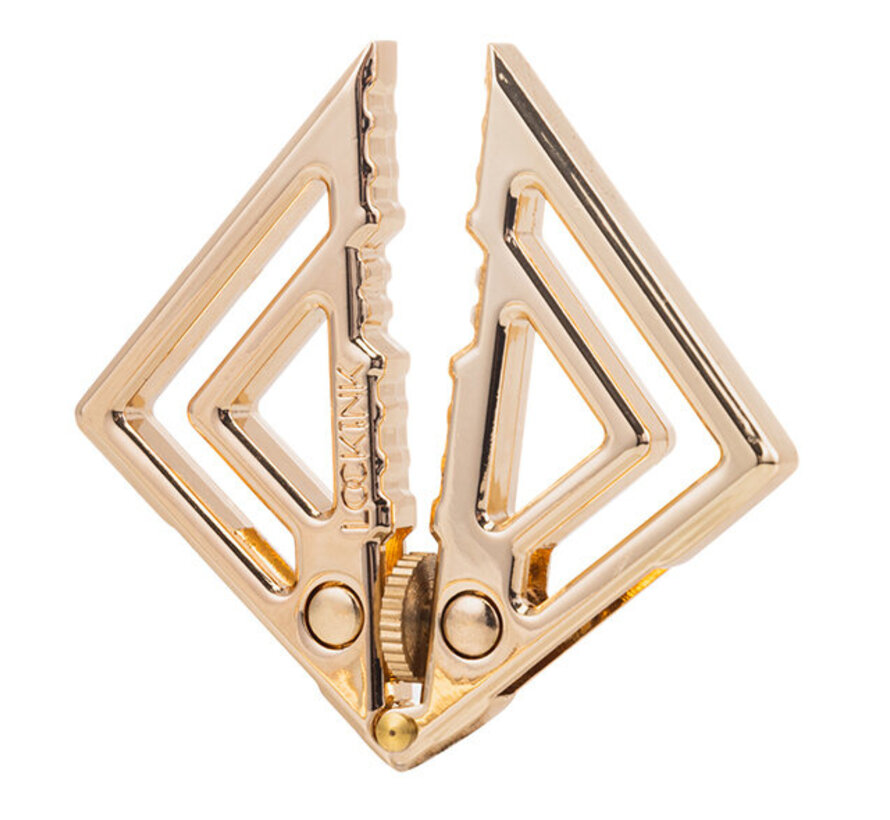 LOCKINK - Adjustable Nipple Clamps with Heavy Pendant Gold