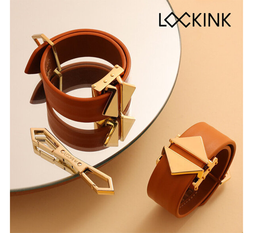 LOCKINK - Ankle and Wrist Cuffs Set - brown