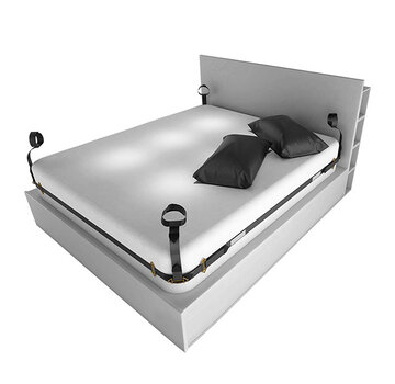 LOCKINK - BDSM Adjustable Bed Restraint Kit Black