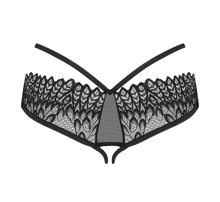 Obsessive - Donarella Crotchless Panties Black XL/2XL