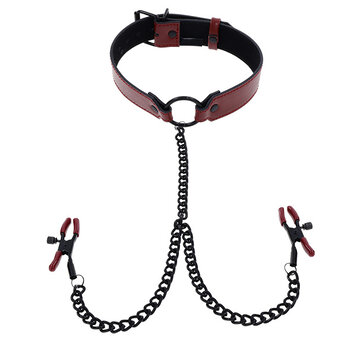 Sportsheets Sportsheets - Saffron Collar with Nipple Clamps