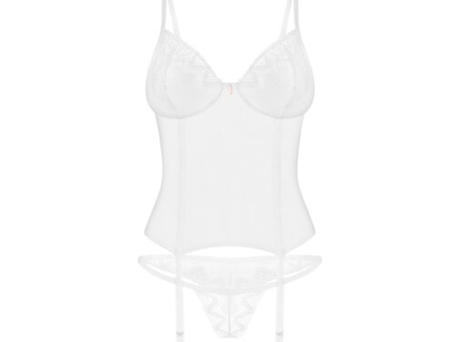 Obsessive Obsessive - Alissium corset & thong White M/L