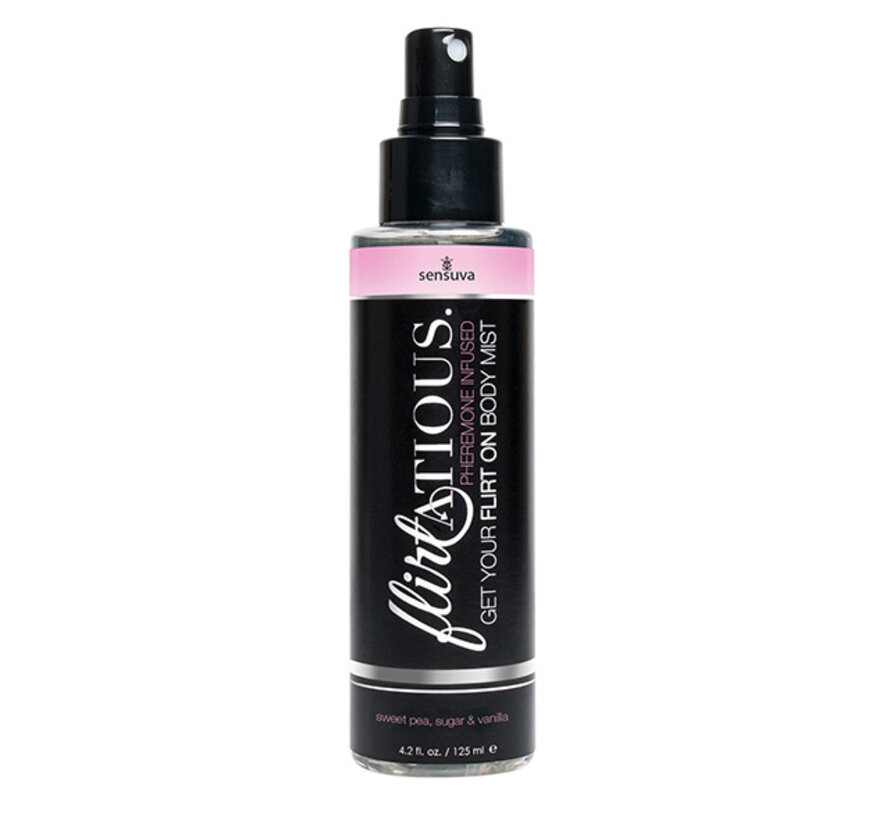 Sensuva - Flirtatious Feromonen Body Mist Vanille Suiker & Pronkerwt 125 m