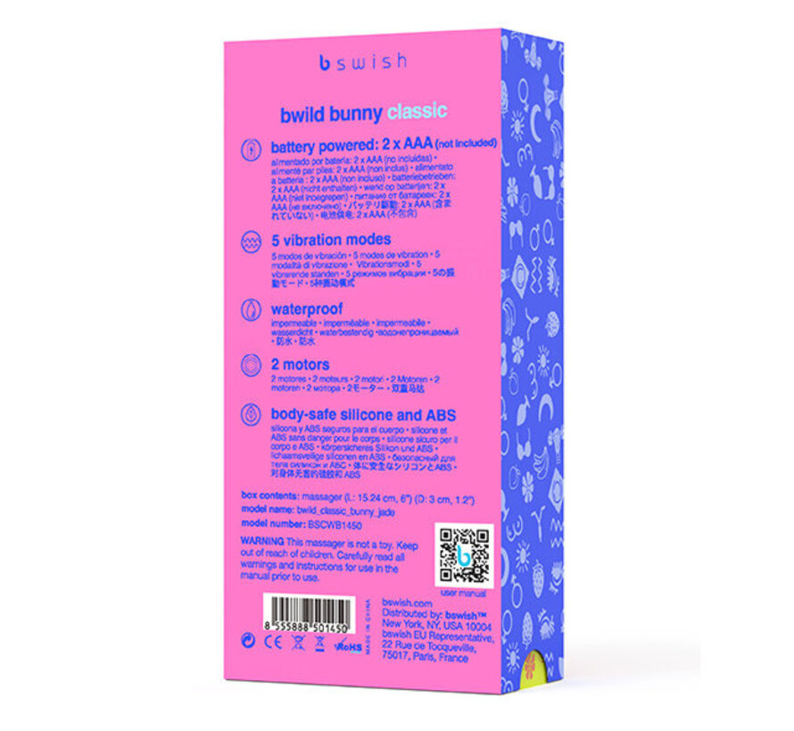 B Swish - bwild Classic Bunny Rabbit Vibrator Jade