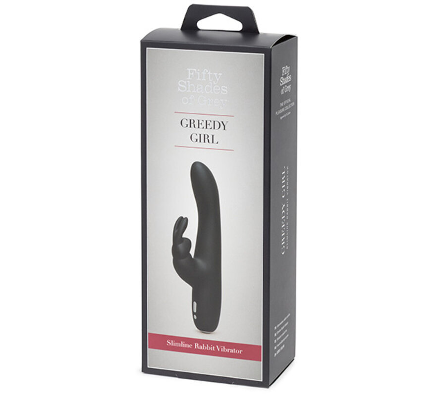Fifty Shades of Grey - Greedy Girl Oplaadbare Slimline Rabbit Vibrator