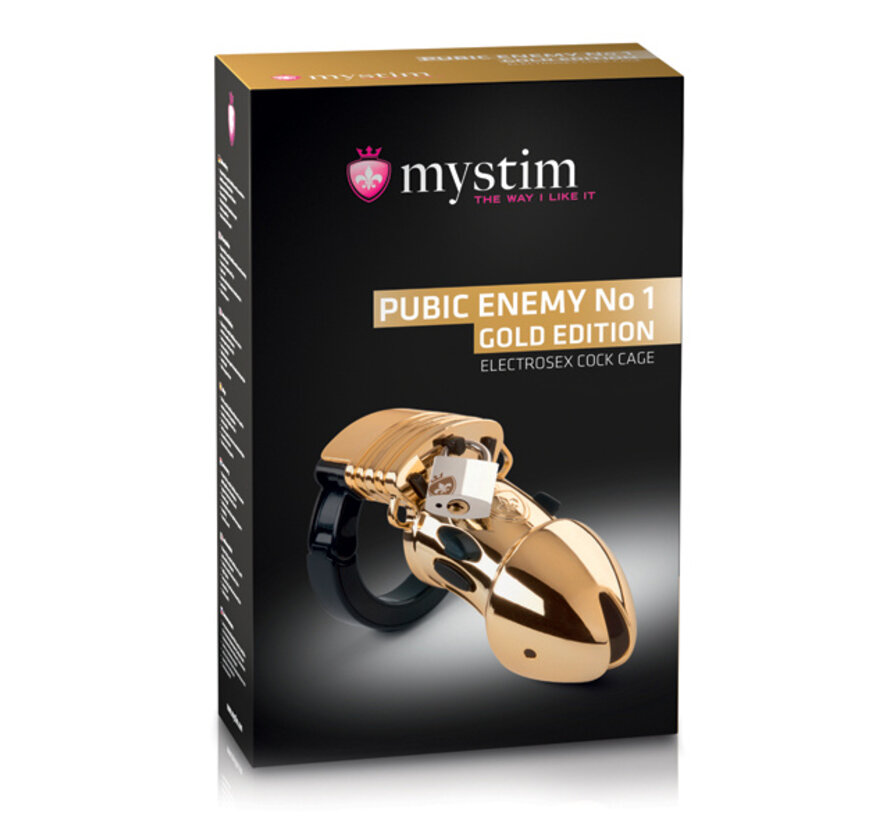 Mystim - Pubic Enemy No 1 Cock Cage Gouden Editie
