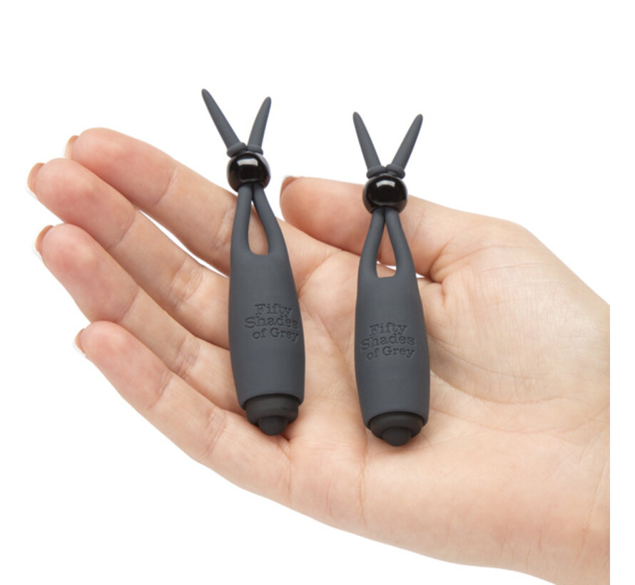 Fifty Shades of Grey - Vibrerende Tepelklemmen Zwart