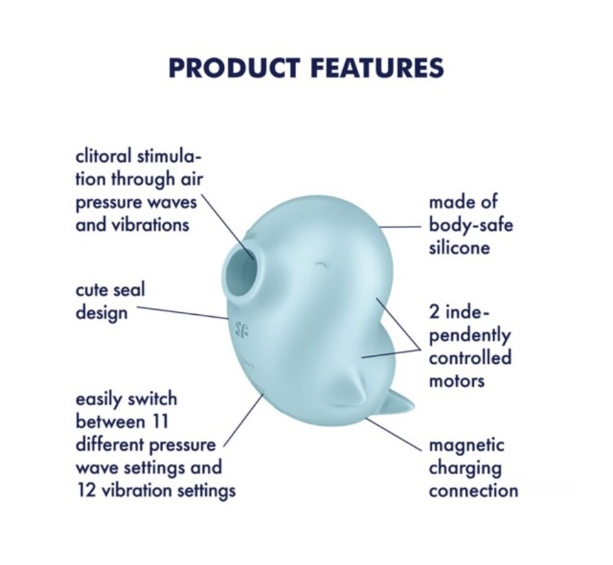 Satisfyer - Sassy Seal Air Pulse Vibrator Blue