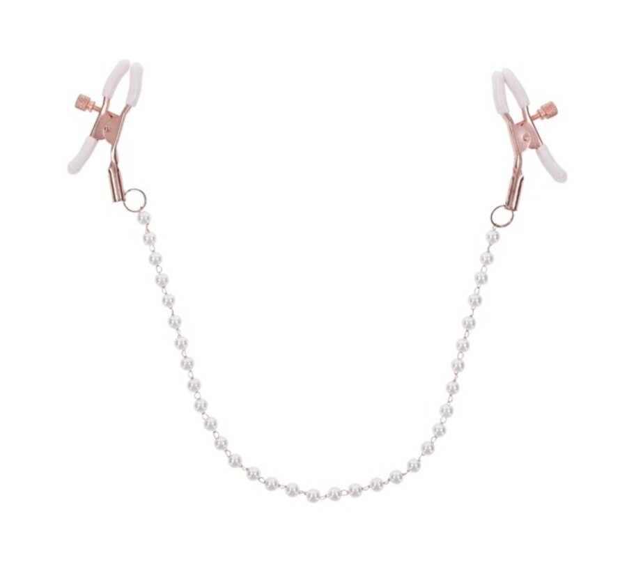 Sportsheets - S&M Peaches ‘n CreaMe Pearl Nipple Clamps Cream