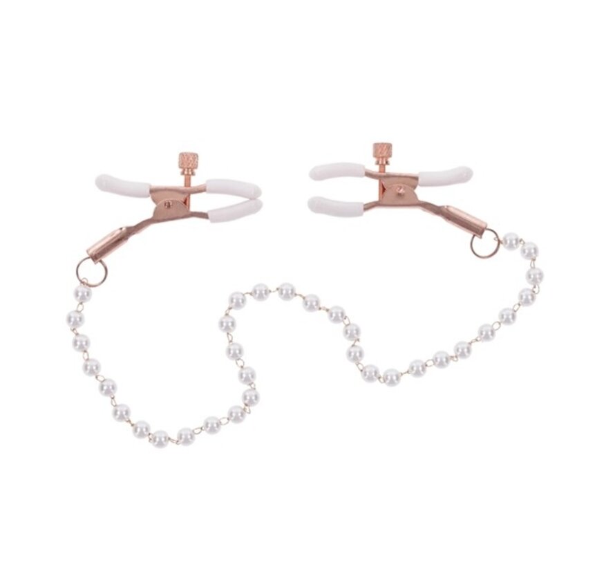 Sportsheets - S&M Peaches ‘n CreaMe Pearl Nipple Clamps Cream