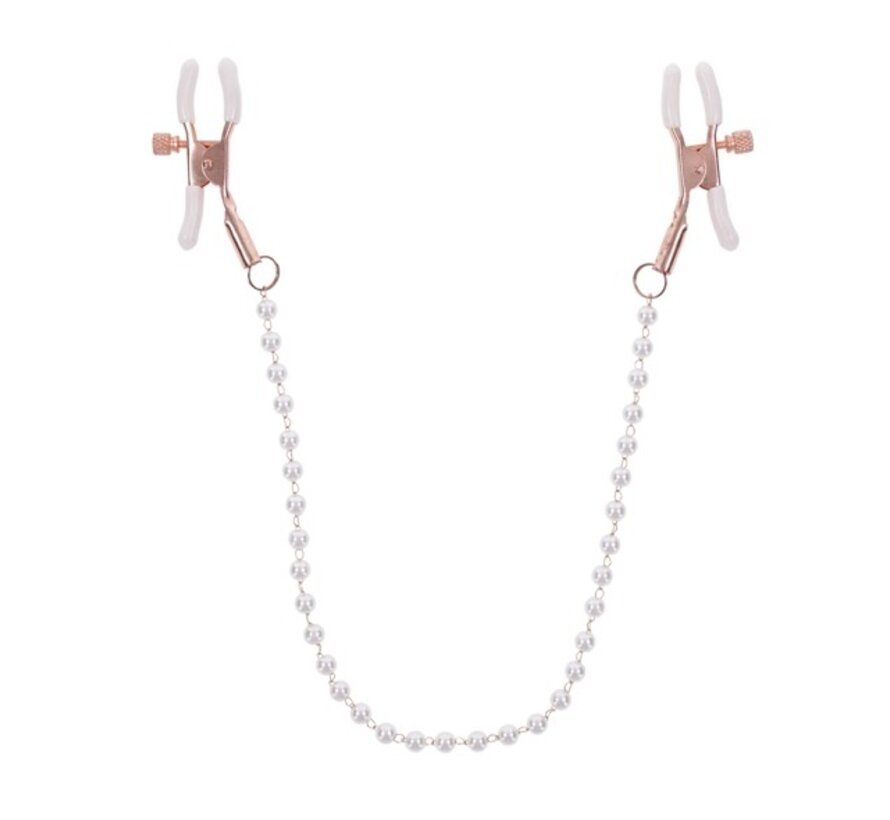 Sportsheets - S&M Peaches ‘n CreaMe Pearl Nipple Clamps Cream