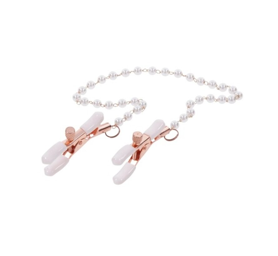 Sportsheets - S&M Peaches ‘n CreaMe Pearl Nipple Clamps Cream