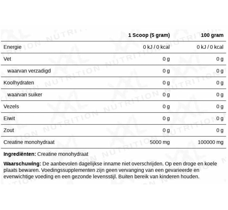 100% Pure Creatine Puur Aminozuurpreparaat