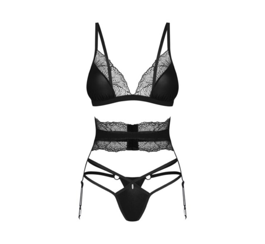 Obsessive - Lobellis 3-pcs set Black M/L