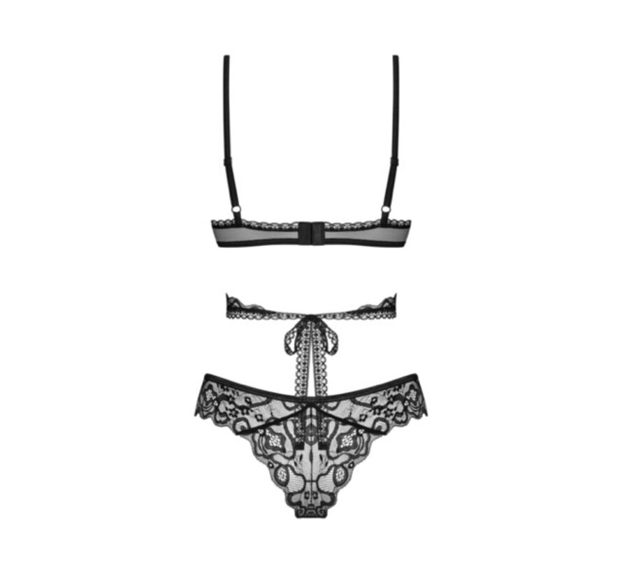 Obsessive - Blomentis 2-pcs set Black M/L