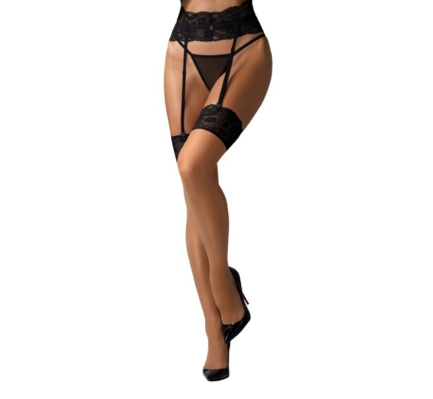 Obsessive - Nutris stockings Black XL/2XL