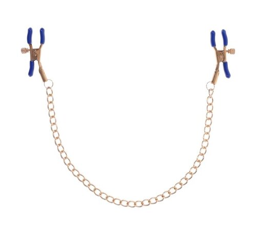 Sportsheets Sportsheets - Cougar Chained Nipple Clamps Gold