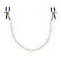 Sportsheets - Cougar Chained Nipple Clamps Gold