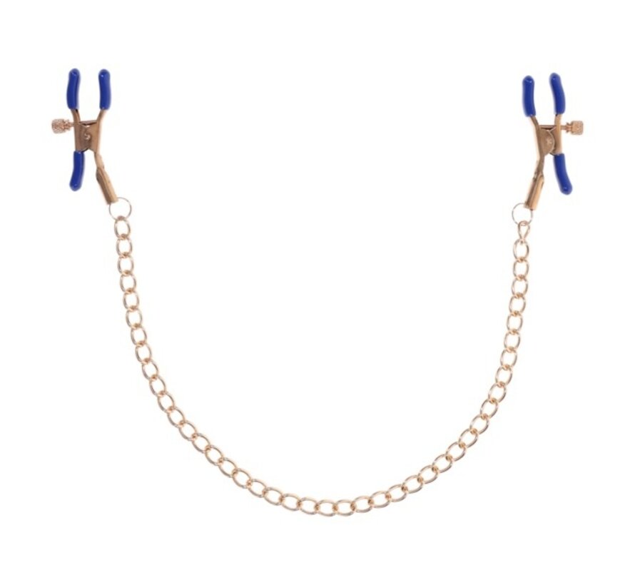 Sportsheets - Cougar Chained Nipple Clamps Gold